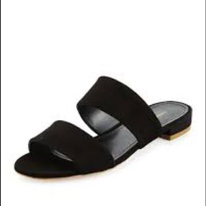 Mansur Gavriel Suede Two-band Flat Slide Sandal